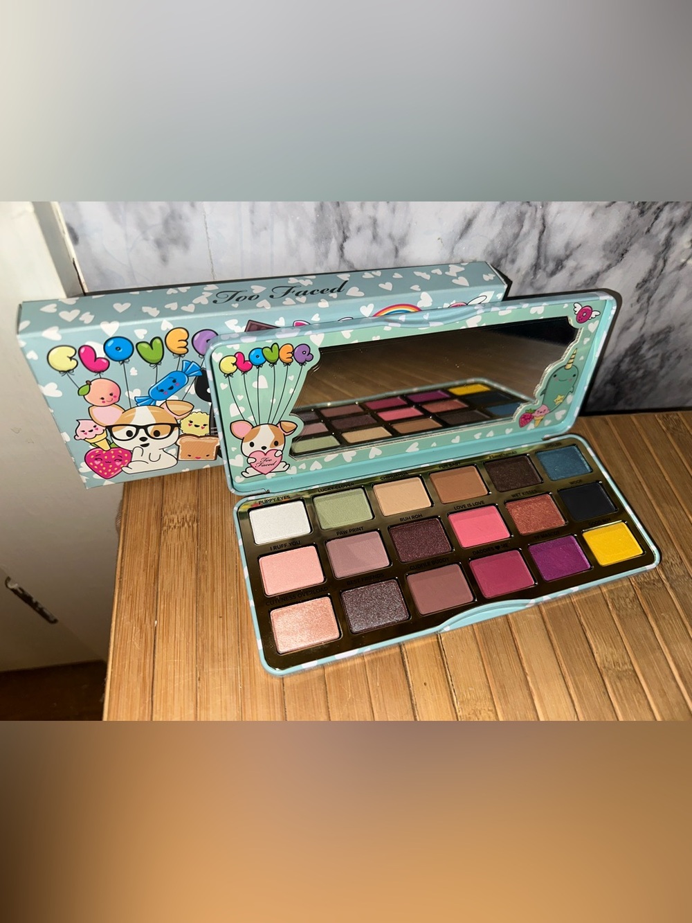 Too Faced Limited Edition Clover Palette Kawaii Cute Rainbow Colors NEW